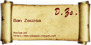 Dan Zsuzsa névjegykártya